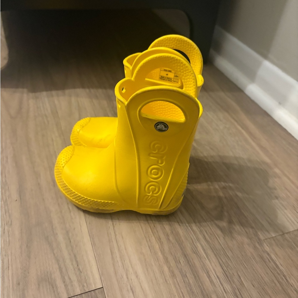 Crocs Kids Yellow Rain Boots